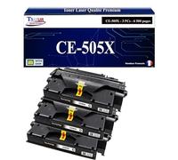 T3AZUR -3X Toners compatibles avec HP CE505X (05X) pour HP Laserjet P2050, P2050D, P2055, P2055D, P2055DN, P2055X
