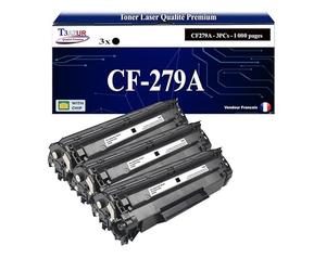 T3AZUR -3X Toners compatibles avec HP CF279A (79A) pour HP LaserJet Pro M12a, M12w, M26a, M26nw