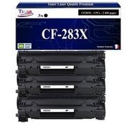 T3AZUR -3x Toners compatibles avec HP CF283X (83X) pour HP LaserJet Pro M201dw, M201n, M225dn, M225dw Noir G