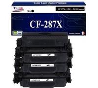 T3AZUR - 3x Toners compatibles avec HP CF287X (87X) pour HP LaserJet Enterprise M506, M506dh, M506dn, M506n, M506x, M506xh Noir G