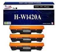 T3AZUR -3x Toners compatibles avec HP W1420A (142A) pour HP LaserJet MFP M139 M139w M140 M140w M141 M141w M142 M142w Noir G