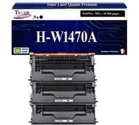 T3AZUR -3x Toners compatibles avec HP W1470A (147A) pour HP LaserJet Enterprise M610, M610dn, M610n, M611dn, M611n, M611x, M612dn Noir G