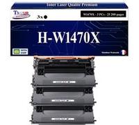T3AZUR -3x Toners compatibles avec HP W1470X (147X) pour HP LaserJet Enterprise M610, M610dn, M610n, M611dn, M611n, M611x, M612dn Noir G