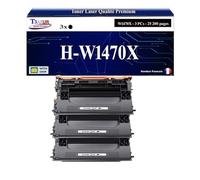 T3AZUR - 3X Toners compatibles avec HP W1470X (147X) pour HP Laserjet Enterprise MFP M634z, M635fht, M635h, M636fh