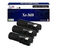 T3AZUR -3X Toners compatibles avec Xerox Phaser 3610, 3610Vdn / WorkCentre 3615, 3615Vdn (106R02722/ 106R02731/ 106R02720) - Noir
