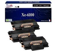 T3AZUR -3x Toners compatibles avec Xerox Phaser 6100 (106R00684) - Noir Noir