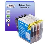 - 4x Cartouches compatibles avec Brother LC1100 XL pour Brother DCP-535CN, DCP-585CW, DCP-595CN