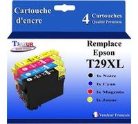 T3AZUR - 4x Cartouches compatibles avec Epson Expression Home XP-432, XP-435, XP-442, XP-445, XP-452, XP-455, T29XL G