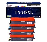 T3AZUR -4X Toners compatibles avec Brother TN248 XL pour Brother DCP-L3515CDW DCP-L3520CDW DCP-L3520CDWE DCP-L3555CDW DCP-L3560CDW