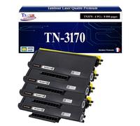 T3AZUR - 4x Toners compatibles avec Brother TN3170 pour Brother DCP8060 DCP8065DN HL5200 HL5240 HL5240L HL5250 HL5250DN HL5270 HL5270DN HL5280DW MFC8460N MFC8860DN MFC8870DW Noir
