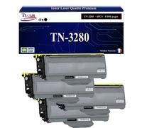 T3AZUR - 4x Toners compatibles avec Brother TN3280, TN3230 - 8 000 pages