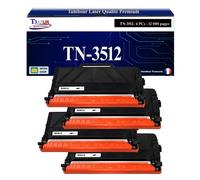 T3AZUR - 4x Toners compatibles avec Brother TN3512 pour Brother DCP-L6600DW - 12 000 pages
