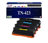 T3AZUR - 4x Toners compatibles avec Brother TN421, TN423 pour Brother DCP-L8410CDW