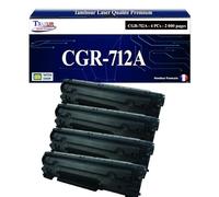 T3AZUR -4X Toners compatibles avec Canon 712 (1870B002) pour Canon LBP3010, LBP3100, LBP-3010, LBP-3100