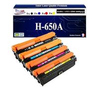 T3AZUR -4X Toners compatibles avec CE270A CE271A CE272A CE273A (650A) pour HP Color Laserjet CP5520 CP5525DN CP5525N CP5525XH