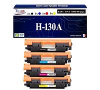 T3AZUR - 4X Toners compatibles avec CF350A CF351A CF352A CF353A 130A pour HP Laserjet Pro MFP M176n M177fw