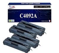 T3AZUR -4X Toners compatibles avec HP C4092A (92A) pour HP Laserjet 1100, 1100 XI, 1100A, 3200, 3200M
