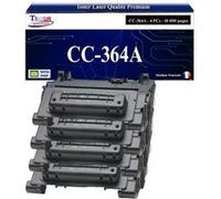 T3AZUR -4x Toners compatibles avec HP CC364A / CE390A (64A/90A) pour HP Laserjet M4555, M4555F, M4555FSKM MFP, M4555H MFP Noir G