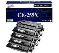 T3AZUR -4x Toners compatibles avec HP CE255X (55X) pour HP LaserJet Enterprise 500 MFP M521DN, M521DW, M525, M525C, M525DN, M525F Noir G