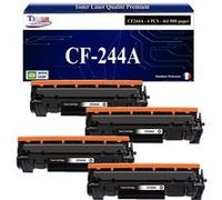 T3AZUR -4x Toners compatibles avec HP CF244A (44A) pour HP LaserJet Pro M14a, M14w, M15a, M15w, M27a, M27w, MFP M28a, M28w Noir G