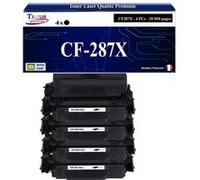 T3AZUR - 4x Toners compatibles avec HP CF287X (87X) pour HP LaserJet Enterprise Flow MFP M527c, M527cm Noir G