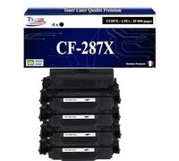 T3AZUR - 4X Toners compatibles avec HP CF287X (87X) pour HP Laserjet Enterprise M506, M506dh, M506dn, M506n, M506x, M506xh