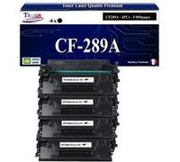 T3AZUR -4x Toners compatibles avec HP CF289A (89A) pour HP LaserJet Enterprise MFP M528, M528c, M528z, M507, M507dn, M507dng, M507n, M507x Noir G