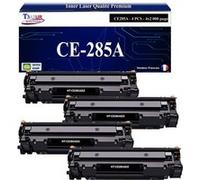 T3AZUR - 4x Toners compatibles avec HP LaserJet M1132 MFP, M1214NFH, M1217NFW, P1102, P1102W remplace HP 85A, CE285A Noir