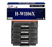 T3AZUR -4X Toners compatibles avec HP W1106X (106X) pour HP Laser 107a, 107r, 107w, Laser MFP 135ag, 135wg, 137fnw, 137fwg