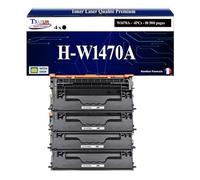 T3AZUR - 4X Toners compatibles avec HP W1470A (147A) pour HP Laserjet Enterprise Flow MFP M634h, M635z, M636z