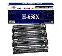 T3AZUR -4X Toners compatibles avec HP W2000X W2001X W2002X W2003X (658X) pour HP Color Laserjet Enterprise M751dn