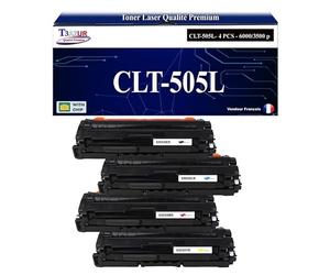 T3AZUR - 4X Toners compatibles avec Samsung CLT-505L pour Samsung ProXpress C2620DW C2670FW C2680FX
