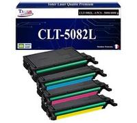 T3AZUR - 4x Toners compatibles avec Samsung CLT-Y5082L CLT-Y5082S pour Samsung Samsung CLP-620ND CLP-670N CLP-670ND CLX-6220FX CLX-6250FX Muti-couleur G