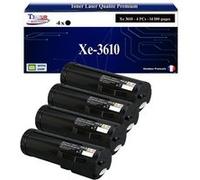T3AZUR -4x Toners compatibles avec Xerox Phaser 3610, 3610Vdn / WorkCentre 3615, 3615Vdn (106R02722/ 106R02731/ 106R02720) - Noir Noir