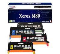 T3AZUR -4X Toners compatibles avec Xerox Phaser 6180, 6180DN, 6180MFP, 6180MFPD, 6180MFPN, 6180N