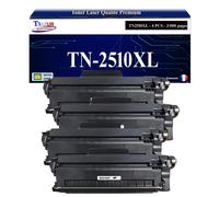 T3AZUR - 4xToners compatibles avec Brother DCP-L2627DWXL L2660DW L2665DW TN2510 TN2510XL