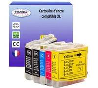T3AZUR - 5x Cartouches compatibles avec Brother LC1000 XL pour Brother MFC-460CN, MFC-465CN, MFC-480CN Noir, Cyan, Magenta, Jaune G