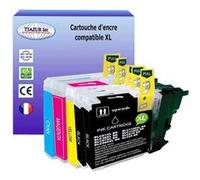 T3AZUR - 5x Cartouches compatibles avec Brother LC1100 XL pour Brother MFC-695CDWN, MFC-735CD, MFC-735CDW Noir, Cyan, Magenta, Jaune G