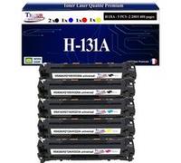 T3AZUR - 5x Toners compatibles avec 131X pour HP LaserJet Pro 200 color M251 M251N M251NW MFP-M276 MFP-M276N MFP-M276NW Noir + Couleur G