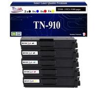 T3AZUR - 5x Toners compatibles avec Brother TN910 (TN-910BK) pour Brother HL-L9310CDW, HL-L9310CDWT, HL-L9310CDWTT, MFC-L9570CDWT - Noir Multicolore