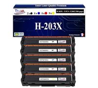 T3AZUR -5X Toners compatibles avec CF540X CF541X CF542X CF543X 203X pour HP Color Laserjet Pro M254dw M254nw