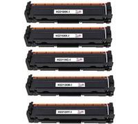 T3AZUR - 5x Toners compatibles avec HP Color LaserJet Pro M255dw, M255nw avec puce Multicolore