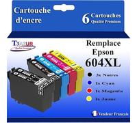 Cartouche compatible avec Epson 604 XL pour Epson WorkForce WF-2935DWF WF-2950DWF Noire Noire