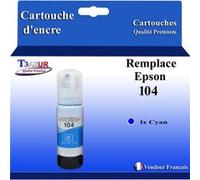 T3AZUR - Bouteille compatible avec Epson EcoTank ET-2810, ET-2811, ET-2812, ET-2814, ET-2815 - Cyan G