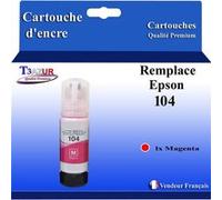 T3AZUR - Bouteille compatible avec Epson EcoTank ET-2810, ET-2811, ET-2812, ET-2814, ET-2815 - Magenta G
