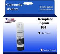 Cartouche Compatible pour Epson EcoTank ET-2815, ET-2820, ET-2821 remplace Epson 104 (C13T00P140) Noire -