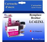 T3AZUR- Cartouche compatible avec Brother LC422 XL pour Brother MFC-J5740DW, MFC-J6540DW, MFC-J6540DWE Magenta Rose