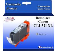 Cartouche compatible avec Canon CLI-521 XL Gris pour Canon Pixma MP980, MP990