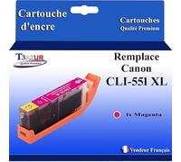 Cartouche compatible avec Canon CLI-551 XL Magenta pour Canon Pixma MG6650, MG7100, MG7150