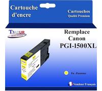 T3AZUR - Cartouche Compatible avec Canon PGI1500XL PGI-1500 XL pour Canon Maxify MB-2050 MB-2150 MB-2155 MB-2350 MB-2750 MB-2755 - Jaune